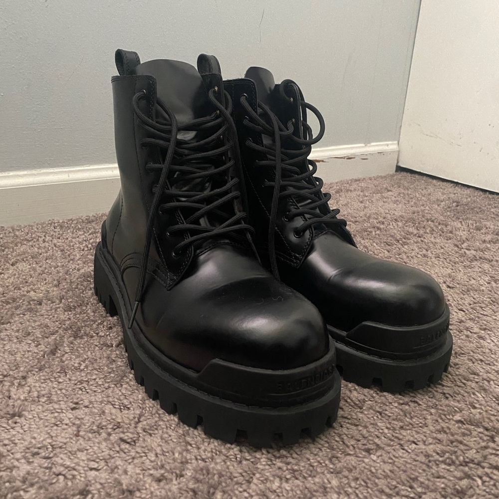Balenciaga Strike 20mm Lace Up Boot